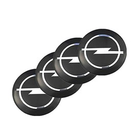 888 4 x Black 4x56mm Wheel Hub Cap Logo Hub Cover Sticker