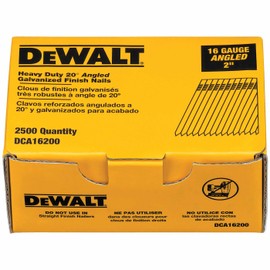 DEWALT Finish Nails, 20-Degree, 2-Inch, 16GA, 2500-Pack (DCA16200)