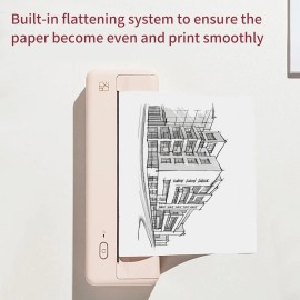 Unbranded A4 Portable Paper Printer Wireless BT Connect Thermal Printing Mobile RZMH