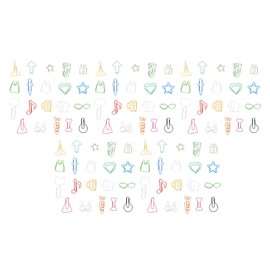 100Pcs Cute Paper Clips 20 Shapes Adorable Fun Metal Paper Clips Paperclips for Desk Bookmark Office School