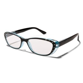 ShadyVEU Vintage Retro Fashon Rhinestone Magnifiers Reading UV400 Colored Womens Glasses 1.25 to 3.00 (2.25x, Teal/Brown/Pink)