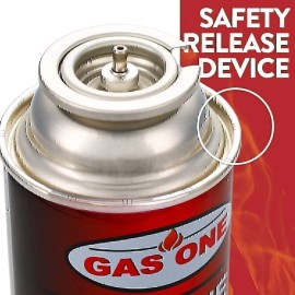 GASONE Butane Fuel Canister Safety Release Device 8 Oz ( 12 Pack ) NEW