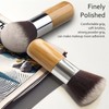 2 Piece Professional Kabuki Foundation Brush Set: Flat & Angled