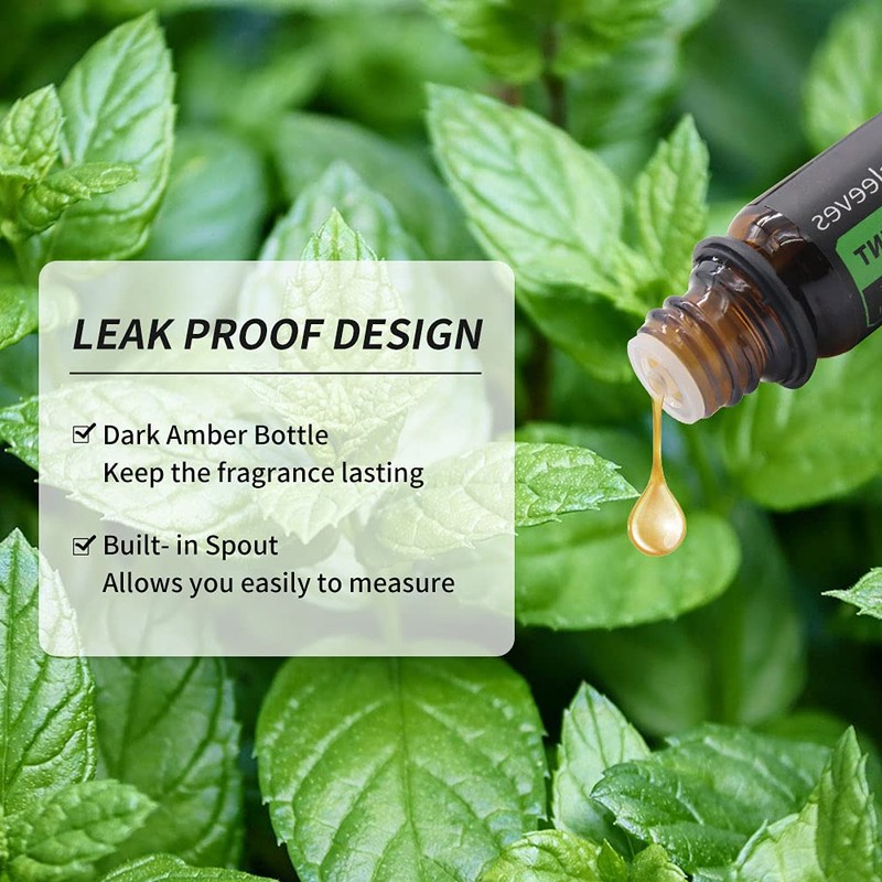 GREENSLEEVES Peppermint Essential Oil 100% Pure Organic Peppermint Aromatherapy Oils