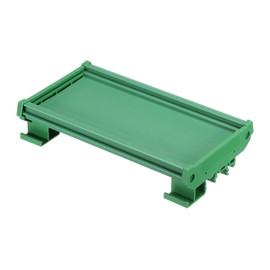 sourcing map DIN Rail Support for PCB Housing Bracket 135 mm x 72 mm Green