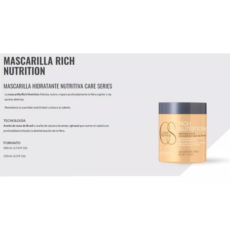 Lendan Rich Nutrition Mascarilla Ultra Hidratante 500ml