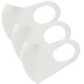 Shinpur Cooling Mask, Washable, for Summer, Color, Sports, for Kids, Smaller Size, Feels Cool Against Your Skin, (White, Size S, Set of 3)