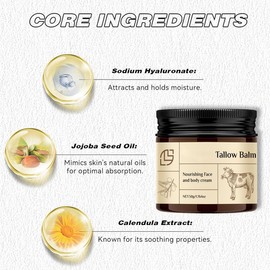 Talgbalsam Nährende Gesichts- und Körpercreme Talgcreme,Tief feuchtigkeitsspendend für Gesicht und Körper,Natürliche Hautpflege für weiche,Geschmeidige Haut