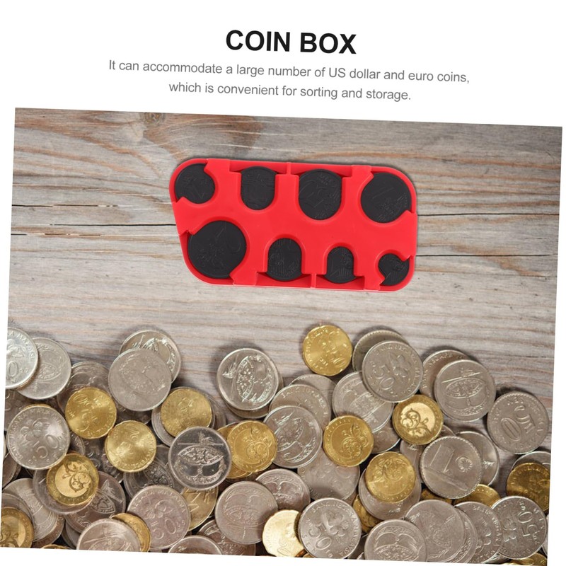 DOITOOL Creative Coin Holder Storage Box Portable Coin Storage Case