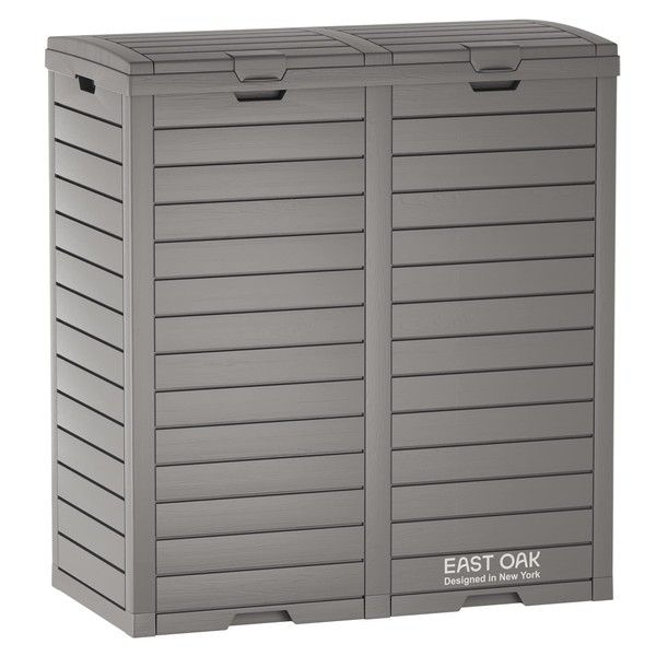 EAST OAK 62 Gallon Outdoor Trash Can, Waterproof Resin Garbage