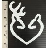Unbranded Browning Buck and Doe Heart 5 inch vinyl decal
