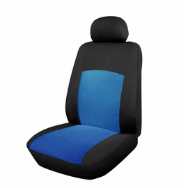 flexzon BLUE 6PC UNIVERSAL FULL CAR SEAT COVERS SET PROTECTORS BLACK WASHABLE NEW IN BAG 3 ZIPS FOR CAR VAN TAXI VEHICLE