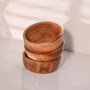 WEBHUSHI Acacia Wood Bowls: Handcrafted, Rustic, 6 Bowls of 3.75-inch,