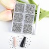Beadsland 7200pcs Flat Back Rhinestones, Nail Gems Round Crystal Rhinestones