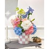 Swkien Utensil Holder，7.2 Inch Checkered Utensil Holder, Ceramic Cooking Utensil
