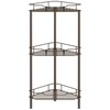HuggieGems 3 Tier Floor Standing Corner Shower Caddy Organizer Shelf
