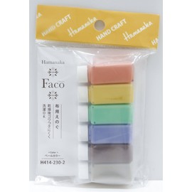 ハマナカ 布用えのぐ ファコ6色セット ペールカラー H414-230-2