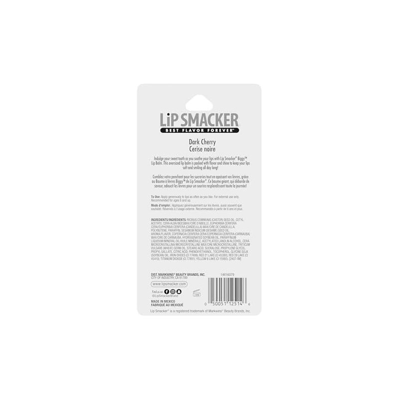 Lip Smacker Biggy Lip Balm Bálsamo Labial Gigante (DARK CHERRY)