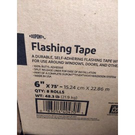 DuPont 6" x 75' Roll Flashing Tape Butyl Adhesive Windows and Doors *Brand New*