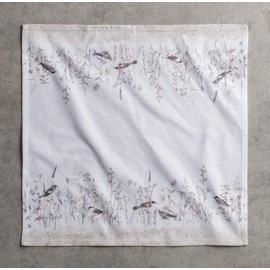 Maison d' Hermine Napkins 45cm x 45cm 100% Cotton Decorative Washable Table Cloth Napkin, Kitchen, Party, Wedding, Restaurant, Meadow Florals-Brown - Spring/Summer (Set of 4)