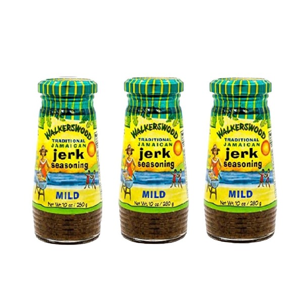Walkerswood Jamaican Jerk Seasoning Mild 280g (Pack of 3) in a Premier Life Store Box