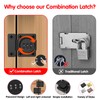 I-EASYDWW Combination Cabinet Latch, Keyless Drawer Lock, Easy to Install,