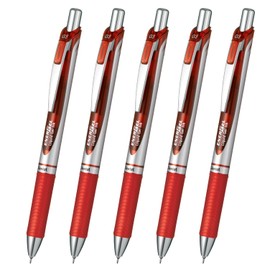 Pentel XBLN73-B EnerGel Ballpoint Pen 0.3mm Red 5pcs