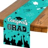 Graduation Table Runner Teal Graduation Table Cover Congrat Grad Class
