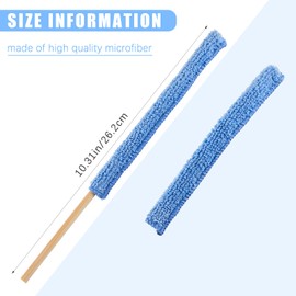 Honeydak 12 Pieces Microfiber Detail Duster Sticks Mini Duster Crevice Cleaning Tool Car Air Vent Cleaner Fan Cleaning Brush for Home Air Vent Window The Smallest Spaces