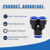 Brintek 50PCS Push to Connect Fitting Kit, 5/32" or 4mm