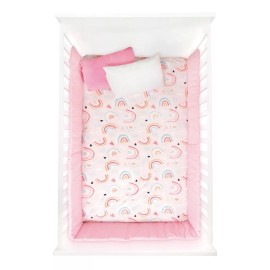 Chiqui Mundo Cobertor Cunero Bebé Borreguita 2 Vistas Alaska Arcoiris