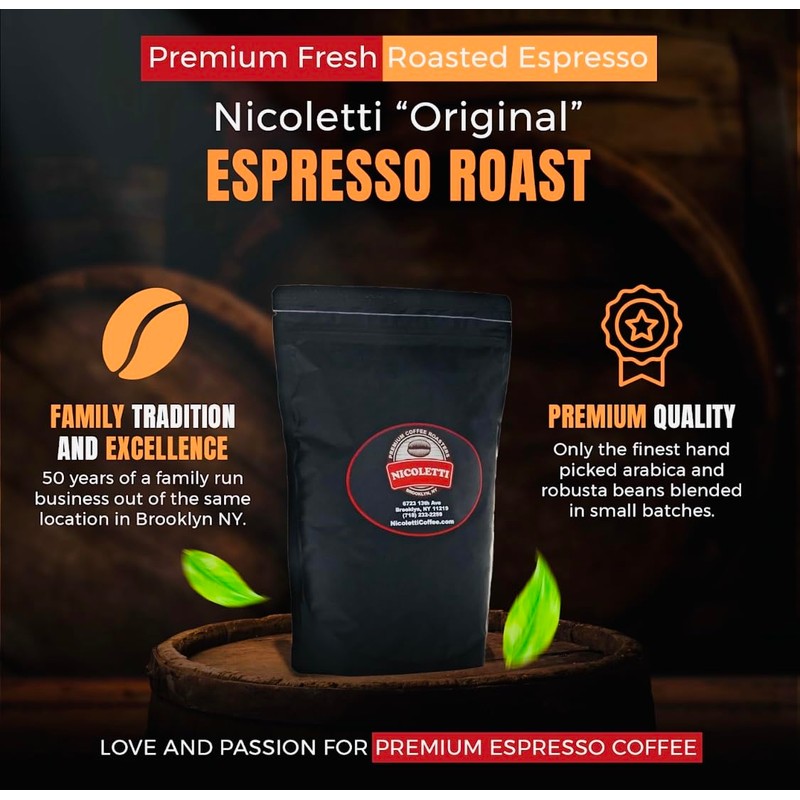 Nicoletti Coffee Espresso Roast Sampler (3 pack of 1 pound