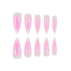 Long Stiletto Press on Nails Pink Gradient Fake Nails Almond