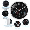 Ziprote Radio-Controlled Wall Clock, Radio-Controlled Wall Clock with Temperature Display