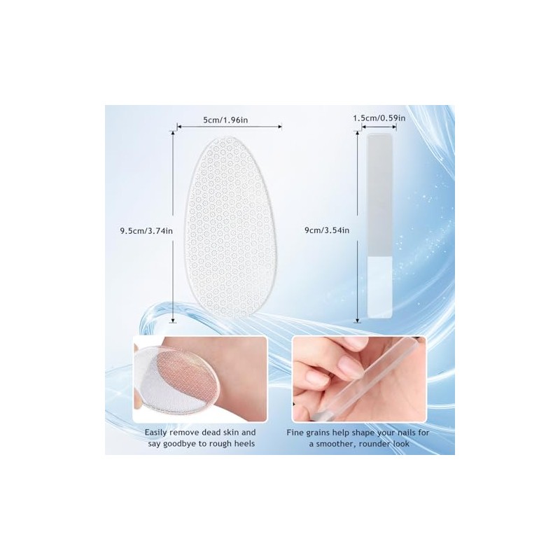 SYNTHORA Nano Glass Foot File Callus Remover 2PCS, Foot Scrubber