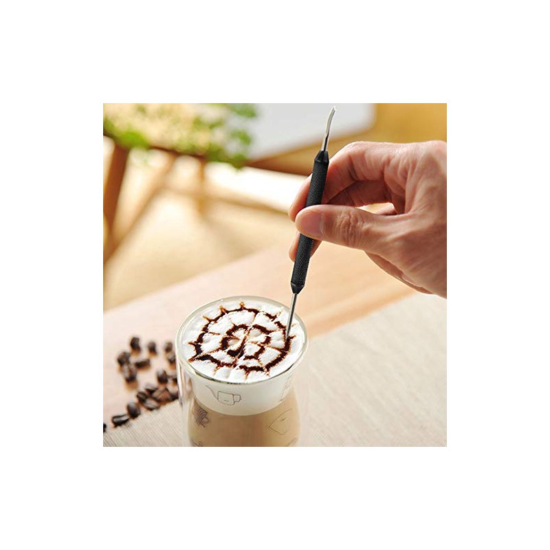 Kaffee Schaum Nadel Kunst Stift Edelstahl Spachtel DIY Kaffee Latte