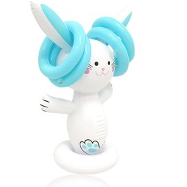 Easter Games for Kids Easter Toss Games Inflatable Easter Bunny Ears with Rings for Easter Activities, Easter Presents for Children, Easter Games for the Family