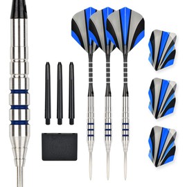 LinkVisions 90% Tungsten Professional Steel Tip Darts Set Point Protector 22g/24g