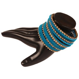 Touchstone Indian Bollywood Gorgeous Golden Flakes Sparkling Rhinestone Vintage Textured Glossy Color Charming Designer Jewelry Bangle Bracelets For Women., Metal, no gemstone,