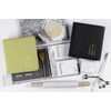 C.R. Gibson Black and Gold Faux Leather Recipe Book With