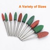 sourcing map 10pcs Rubber Polishing Bits, Rotary Buffing Bits with