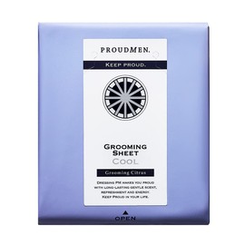 Proud Men Body Sheet, Men's Grooming Sheet, Cool, Grooming, Citrus Scent, Pack of 16 (Renewed)