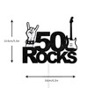 50 Rocks Happy Birthday cake topper – Rock'n'Roll Theme Happy