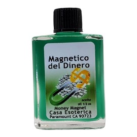 Money Magnet Oil (magnetico del Dinero Aceite) Spiritual Anointing Oil by CASA ESOTERICA MAGICK SPACE - Financial Abundance - Attract Wealth & Prosperity into Your Life-0.5 FL OZ (1 Pack)