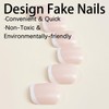 White Press on Toenails French Tip Fake Toenails Short Square