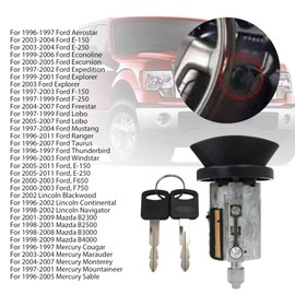 Feuaue Upgrade 7012802 Ignition Switch Lock Cylinder Tumbler w/2 Keys for 1998-2008 Mazda B3000