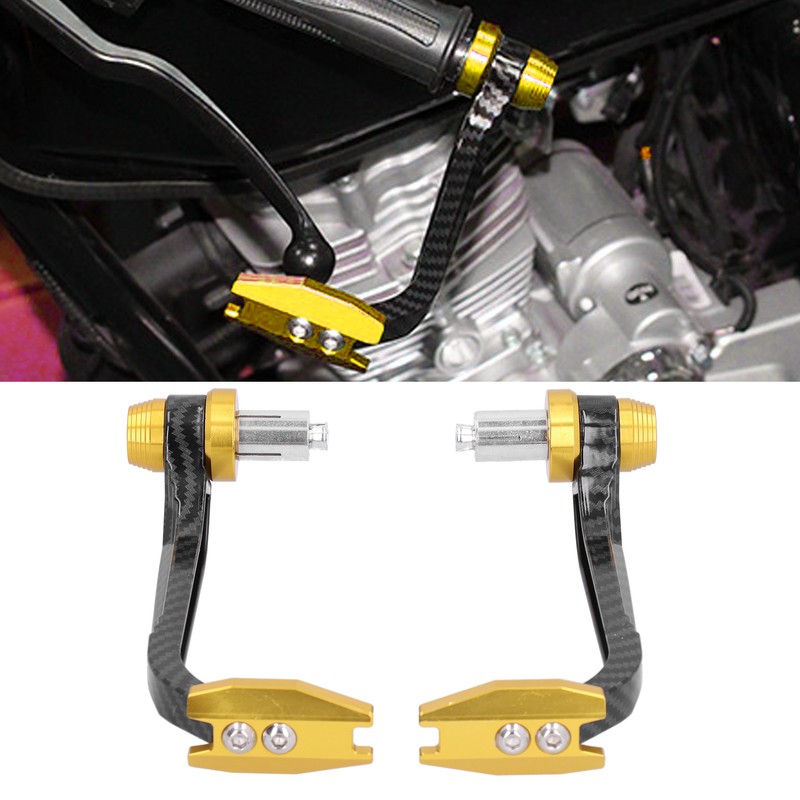 Motorcycle Handlebar Guard Carbon Fiber Style Aluminium Alloy Universal 22mm/0.87inGold