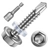 Pack of 25 Self-Tapping Screws 6.3 x 50 mm, Hexagonal