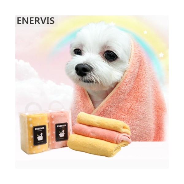 Other ENERVIS Pet Dry Towel 1ea, Color:Pink