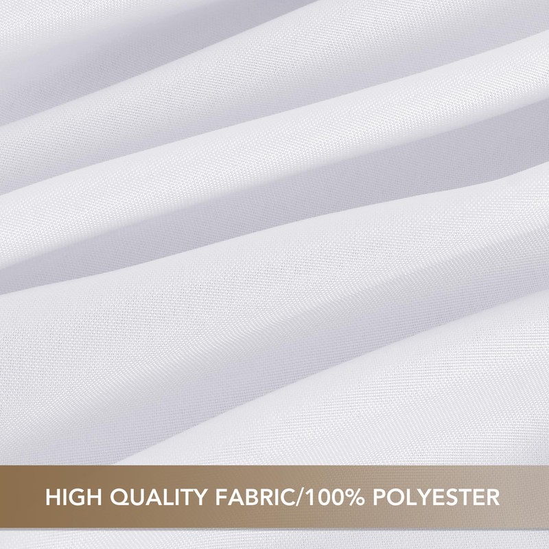 sancua White Table Cloths Rectangle, 8 Pack Tablecoths for 6